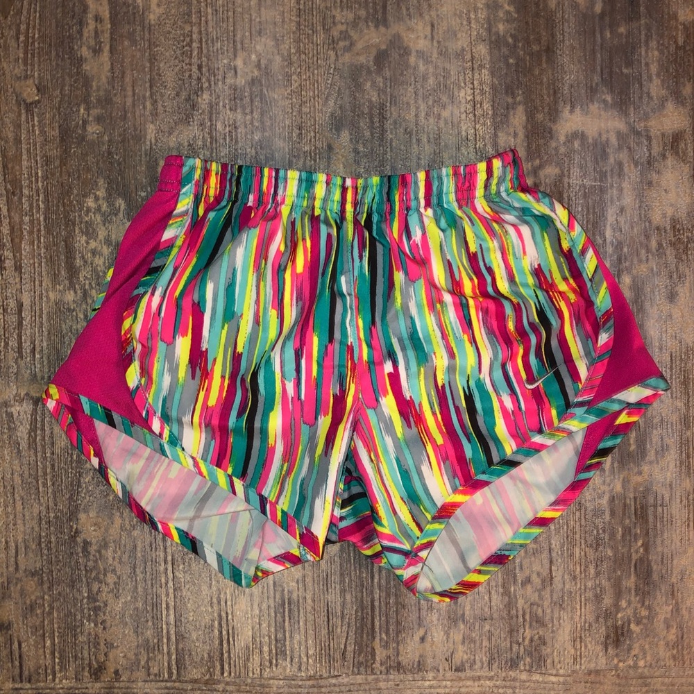 Girls Multicolor Nike running shorts